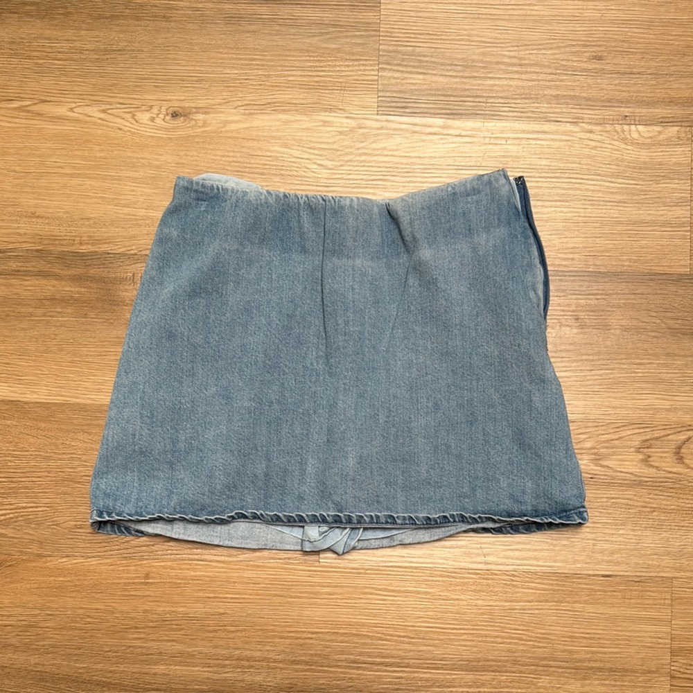 Show Me Your MuMu Denim Blue Mini Skirt